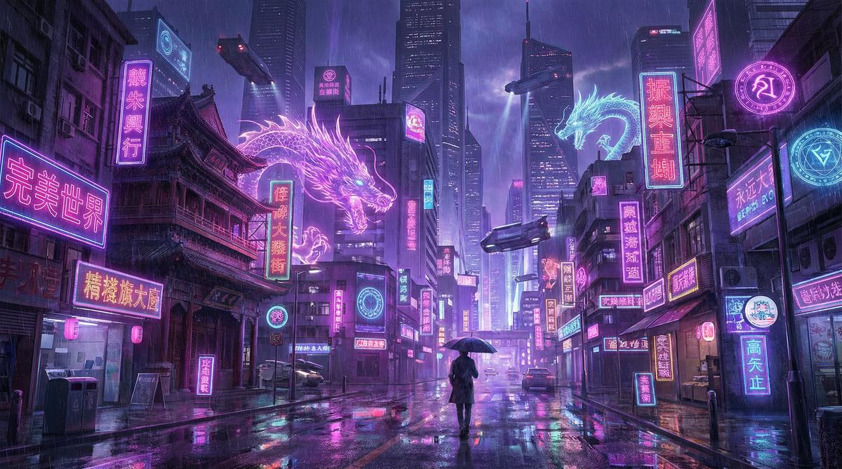 媚黑城市夜景生活视频